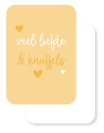 Mini kaartje | Veel liefde & knuffels