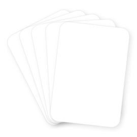 Mini kaartjes | Blanco wit