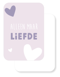 Mini kaartje | Alleen maar liefde