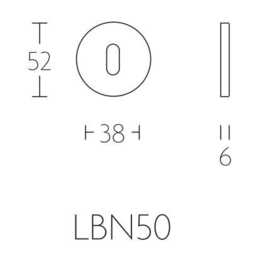 Formani Basic LBN50 - Sleutelrozet - Mat RVS