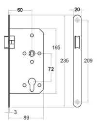 Magneetslot Zwart - Loopslot