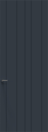 6 Planks Ongelijke Freeslijndeur - Zwart - Large - Maatwerkdeur t/m 1200 x 2700 mm