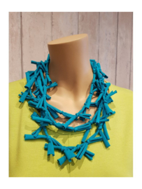 viscose ketting knoopjes l.petrol