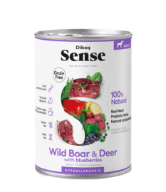 Dibaq Sense Nat Hondenvoer – Wild zwijn & Hert 380gram