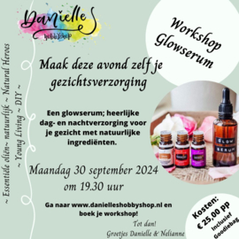Glowserum. (incl goodiebag.) (Er is op dit moment geen data gepland) Je bent welkom om contact op te nemen voor een data in overleg.