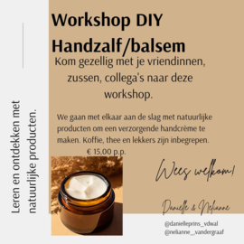 Natuurlijke Handzalf/balsem.(Er is op dit moment geen data gepland) je bent welkom om contact op te nemen voor een data in overleg.