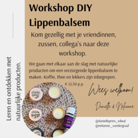Workshop natuurlijke lippenbalm  (Er is op dit moment geen data gepland) Je bent welkom om contact op te nemen voor een data in overleg.