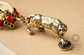 Feng Shui Amulet voor bescherming - Tijger en Chinese Munten