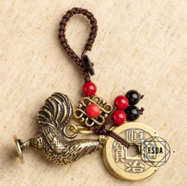 Feng Shui Amulet voor Bescherming - Haan en Chinese Munten