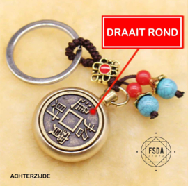 Feng Shui Amulet voor bescherming - Hond en Chinese Munt