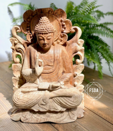 Houten Feng Shui Boeddha 45cm - Handgemaakt op Bali