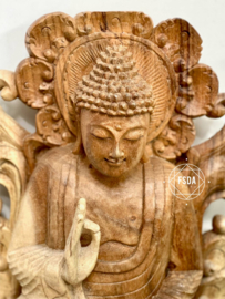 Houten Feng Shui Boeddha 45cm - Handgemaakt op Bali