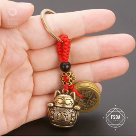 Feng Shui Amulet voor Geluk - Lucky Cat en Chinese Munten