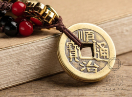 Feng Shui Amulet voor bescherming - Tijger en Chinese Munten