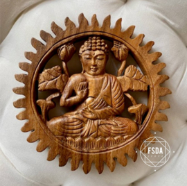 Houten Feng Shui Boeddha 20cm - Handgemaakt op Bali