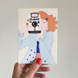 carte pliée polaroid