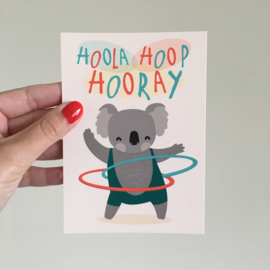 postcard hoola hoop hooray