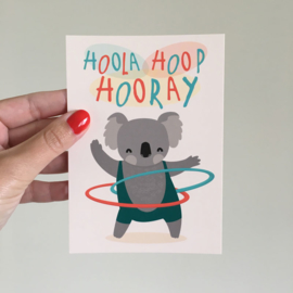 carte postale hoola hoop hooray