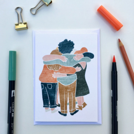 greeting card group hug