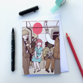 greeting card subway balloon