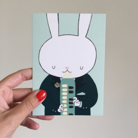 carte pliée melodica bunny