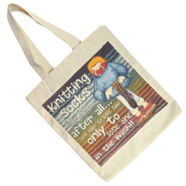 Knitting Socks - katoenen tas