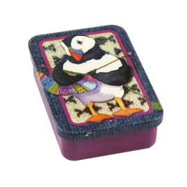Knitting Puffin - mini blikje