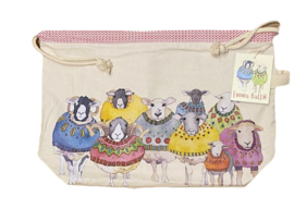 Sheep in Sweaters- projecttas met trekkoord