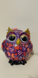 Pomme Pidou Owl Olive M Paarse Hartjes