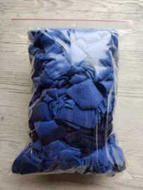 Fleecestukjes Mix Blauw