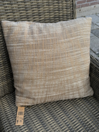 Tiseco kussen taupe crème 45 x 45