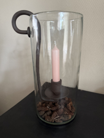 Compleet windlicht + glashaak kandelaar