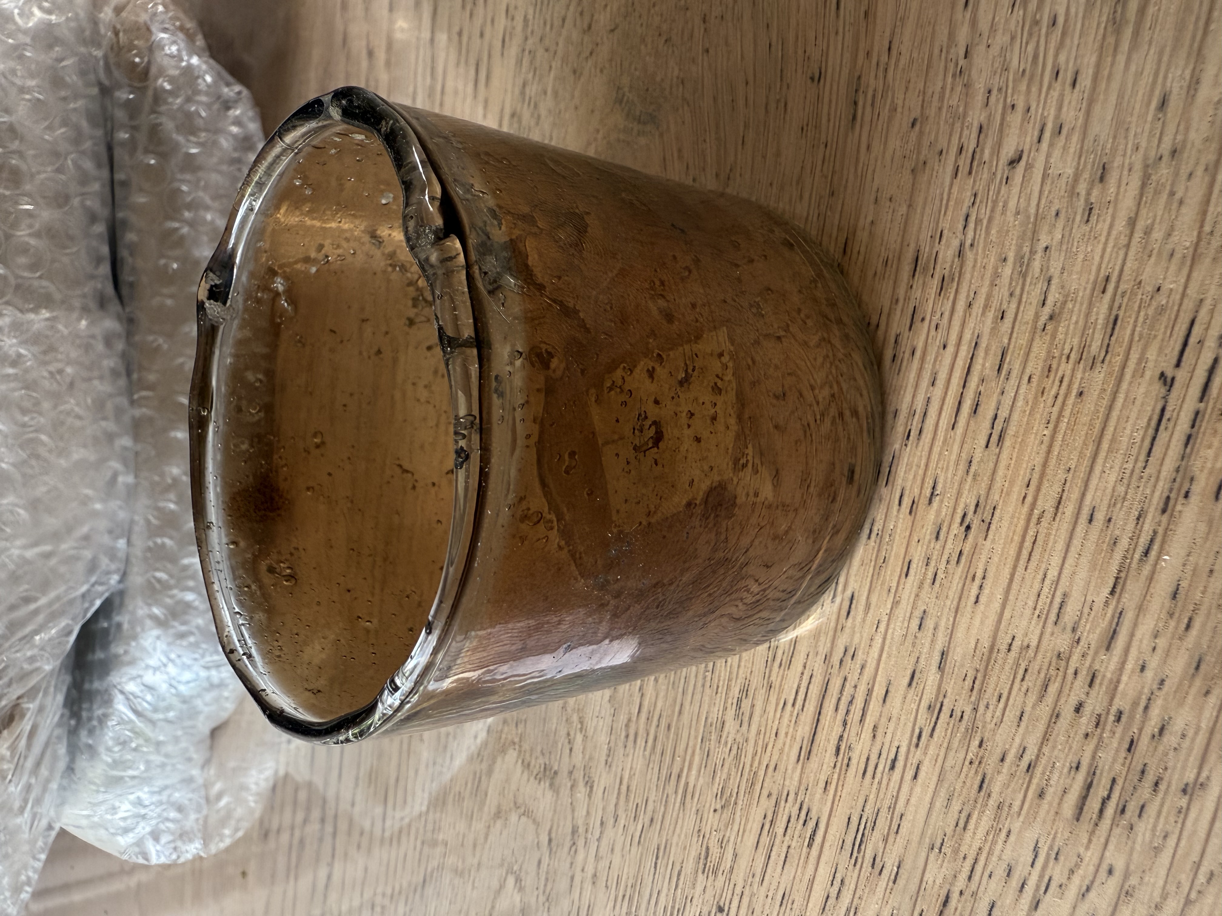 Brown Bubbelglas 7,5 x 7