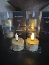 Countryfield waxinelichtjes goud