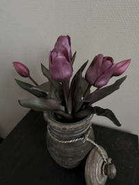 Bosje tulpen 5 st. Donker roze 30 cm