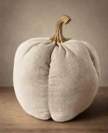 Pompoen stof beige  28 x 30