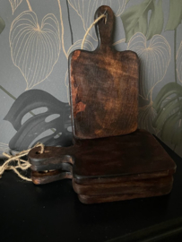 Snijplankjes  hout gebrand