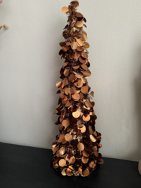 Kerstboom sprankelend bruin 63 cm