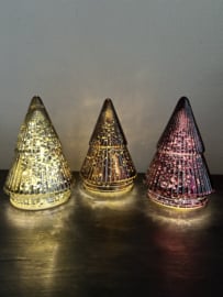 Led kerstboom glas in 3 kleuren