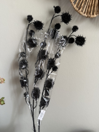Kogeldistel zwart / glitter hangend