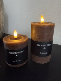 Countryfield Stomp kaars led bruin  in 2 maten