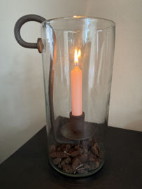 Compleet windlicht + glashaak kandelaar