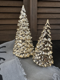 Set kerstboom goud blinkend