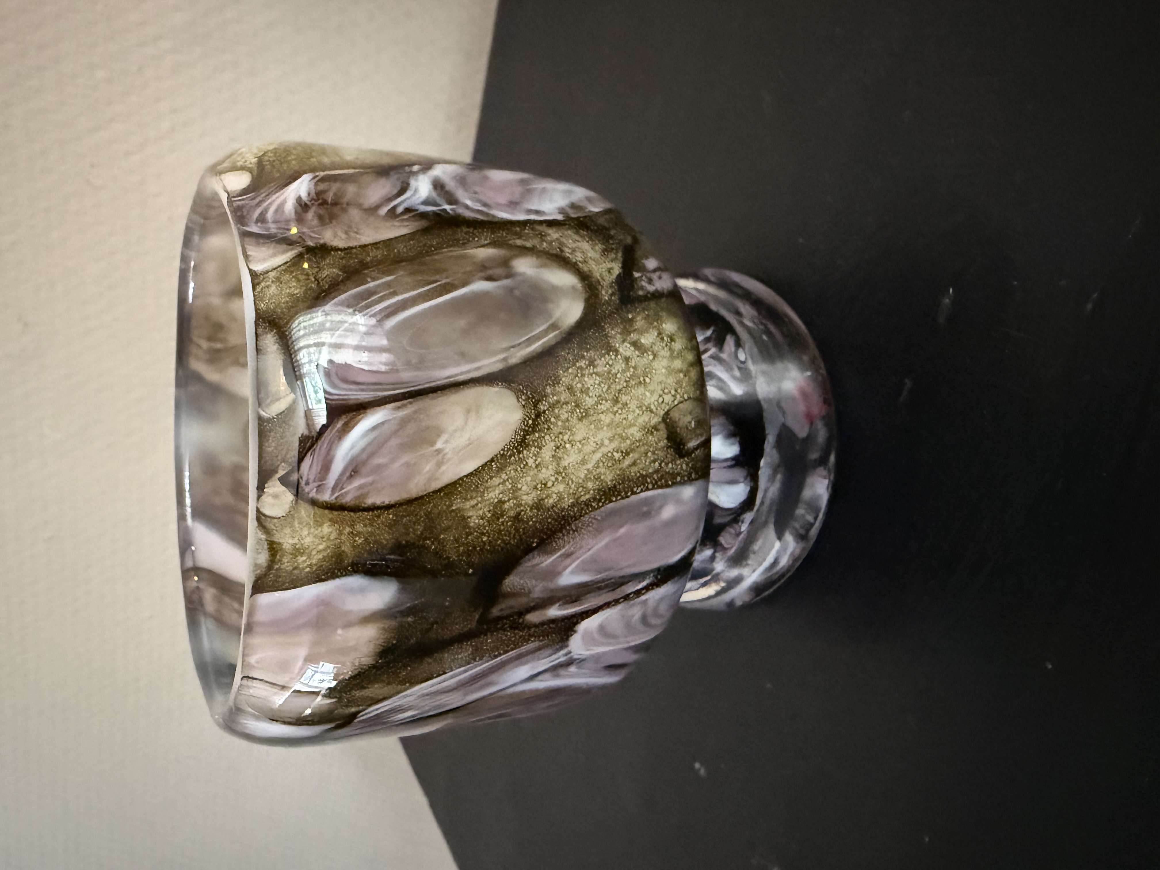 Hand geblazen sfeerlicht glas