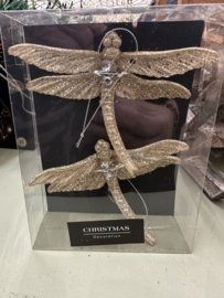 Libelle,s boomhangers goud
