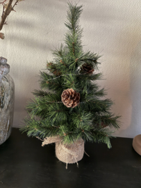 Kerstboom met dennenappels 45 cm