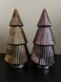 Led kerstboom glas in 2 kleuren