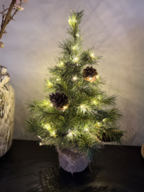 Kerstboom met dennenappels 45 cm