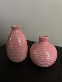 Set Klein vaasjes roze ( 2 st)