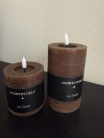 Countryfield Stomp kaars led bruin  in 2 maten